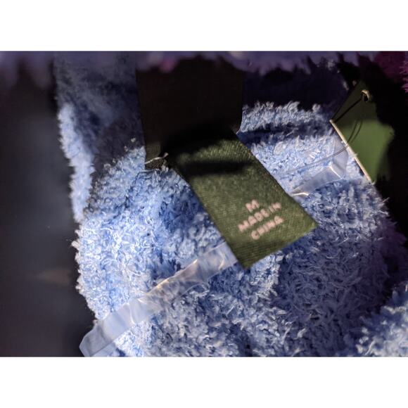 Cropped Cozy Cardigan Wild Fable Azure M Blue Lightweight Fuzzy V Neck Button Up - Picture 6 of 10